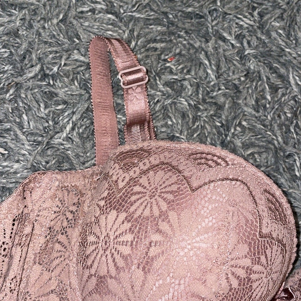 Brown lingerie floral bra corset size 34B - Picture 5 of 15